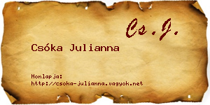 Csóka Julianna névjegykártya