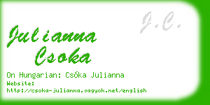julianna csoka business card