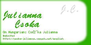 julianna csoka business card